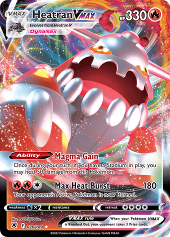 Heatran VMAX Astral Radiance Pokemon Card