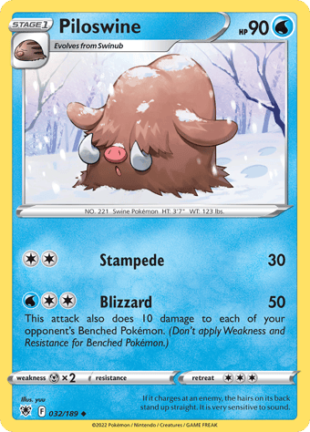 Piloswine Astral Radiance Pokemon Card