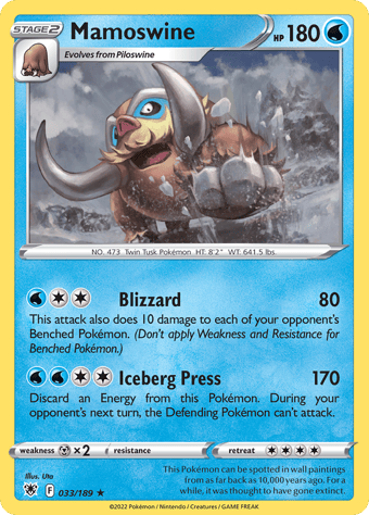 Mamoswine Astral Radiance Pokemon Card