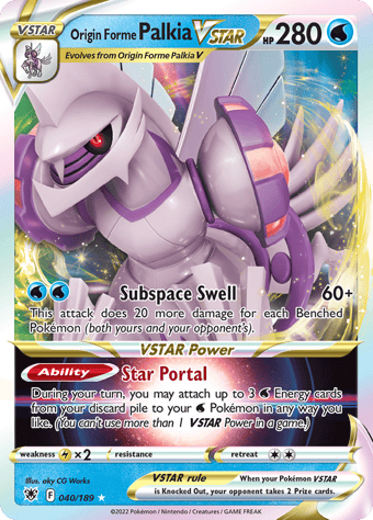 Origin Forme Palkia VSTAR Astral Radiance Pokemon Card