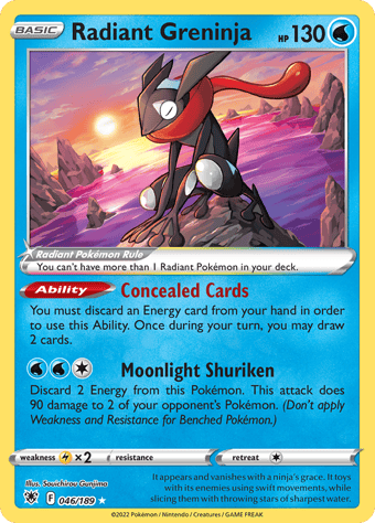 Radiant Greninja Astral Radiance Pokemon Card