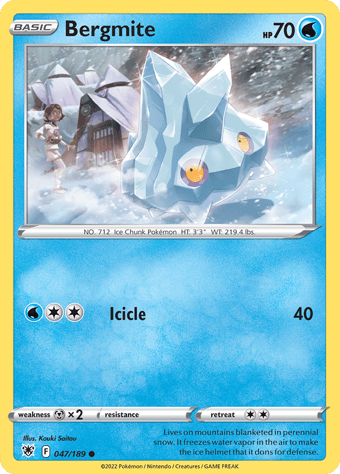 Bergmite Astral Radiance Pokemon Card