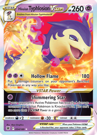 Hisuian Typhlosion VSTAR Astral Radiance Pokemon Card