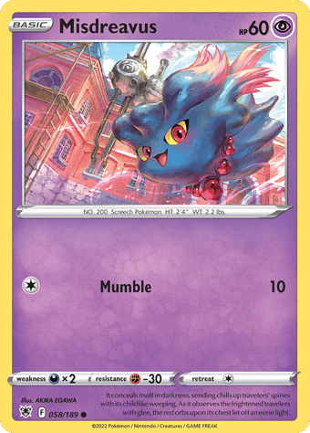 Misdreavus Astral Radiance Pokemon Card