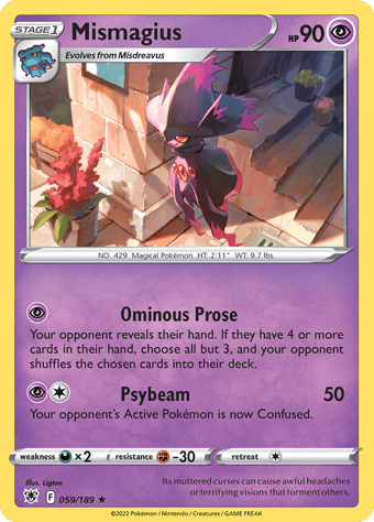 Mismagius Astral Radiance Pokemon Card