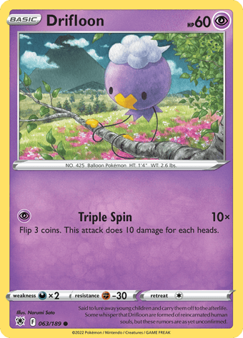 Driftloon Astral Radiance Pokemon Card