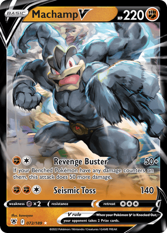 Machamp V Astral Radiance Pokemon Card