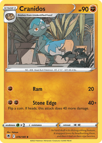 Cranidos Astral Radiance Pokemon Card