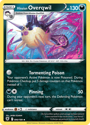 Hisuian Overqwil Astral Radiance Pokemon Card