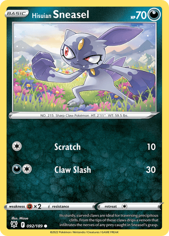 Hisuian Sneasel Astral Radiance Pokemon Card