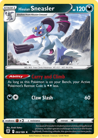 Hisuian Sneasler Astral Radiance Pokemon Card