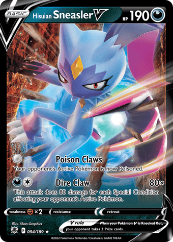 Hisuian Sneasler V Astral Radiance Pokemon Card