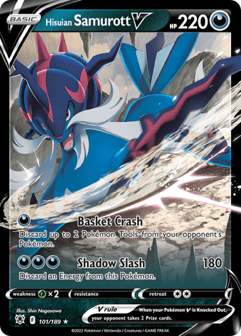 Hisuian Samurott V Astral Radiance Pokemon Card