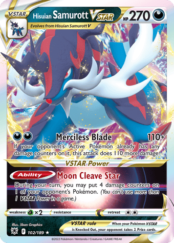 Hisuian Samurott VSTAR Astral Radiance Pokemon Card