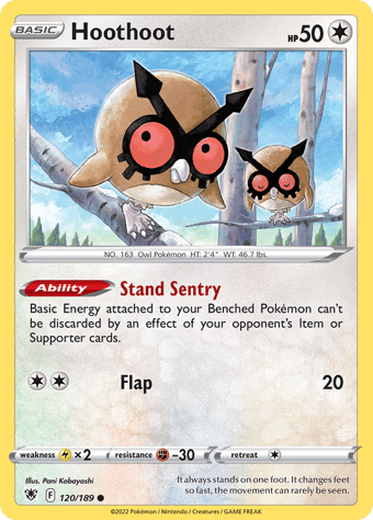 Hoothoot Astral Radiance Pokemon Card
