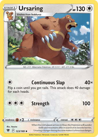 Ursaring Astral Radiance Pokemon Card