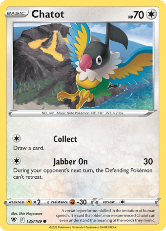 Chatot Astral Radiance Pokemon Card