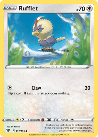 Rufflet Astral Radiance Pokemon Card