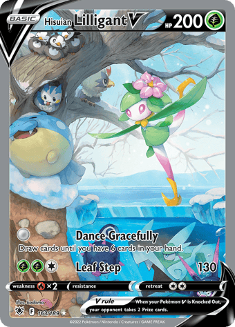 Hisuian Lilligant V Astral Radiance Pokemon Card