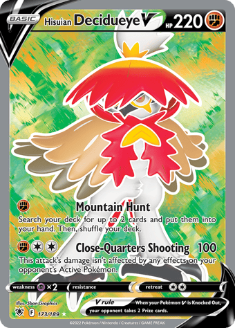 Hisuian Decidueye V Astral Radiance Pokemon Card