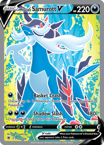 Hisuian Samurott V Astral Radiance Pokemon Card