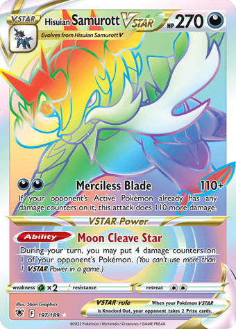 Hisuian Samurott VSTAR Astral Radiance Pokemon Card