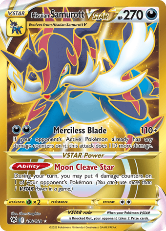 Hisuian Samurott VSTAR Astral Radiance Pokemon Card