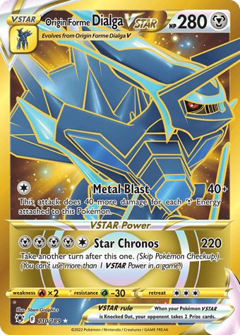 Origin Forme Dialga VSTAR Astral Radiance Pokemon Card