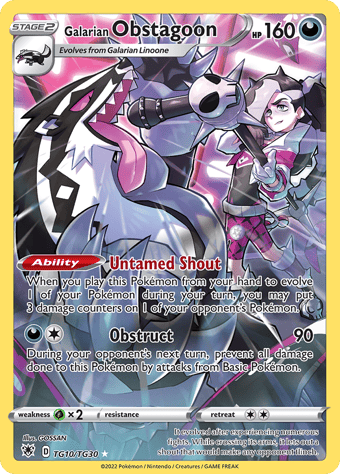 Galarian Obstagoon Astral Radiance Pokemon Card