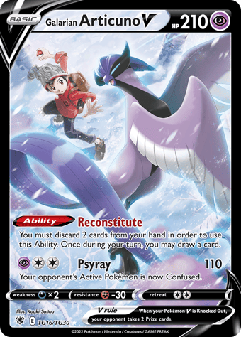 Galarian Articuno V Astral Radiance Pokemon Card