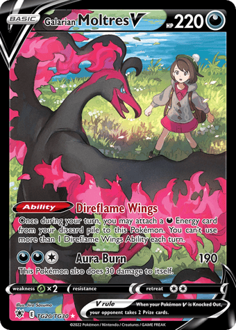 Galarian Moltres V Astral Radiance Pokemon Card