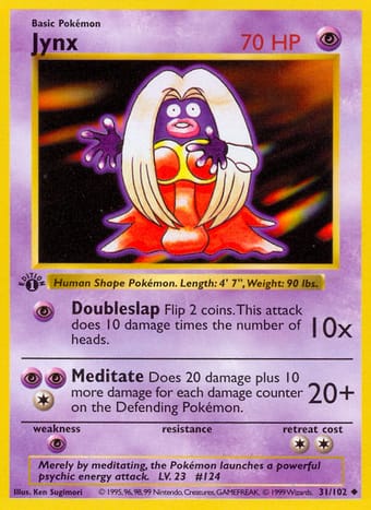 Jynx Base Set Pokemon Card