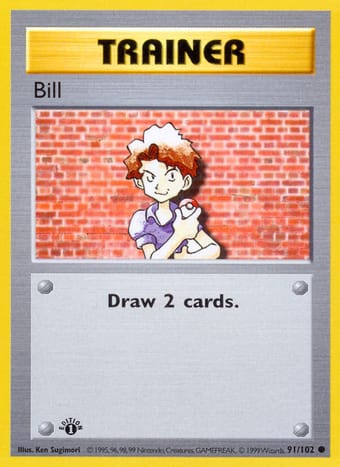 Bill Base Set Pokemon Card