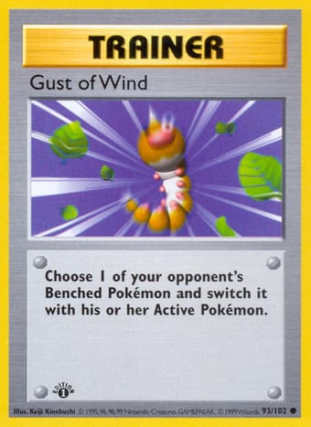 Gust of Wind Base Set Pokemon Card