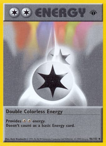 Double Colorless Energy Base Set Pokemon Card