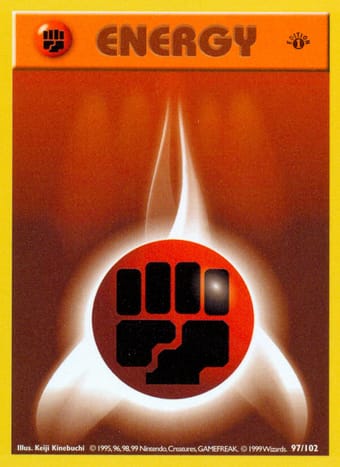 Fighting Energy Base Set Pokemon Card