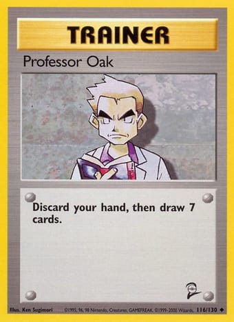 Professor Oak Base Set 2 Pokemon Card