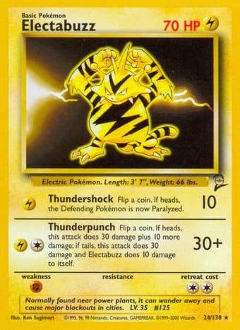 Electabuzz Base Set 2 Pokemon Card