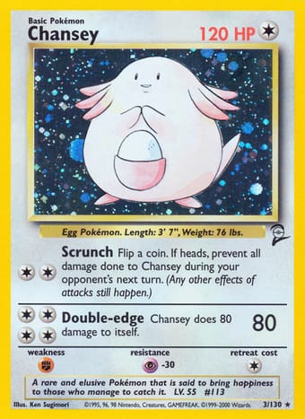 Chansey Base Set 2 Pokemon Card