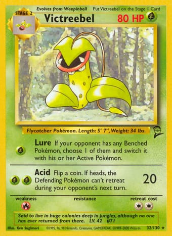 Victreebel Base Set 2 Pokemon Card