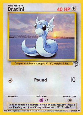 Dratini Base Set 2 Pokemon Card