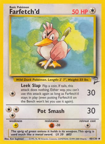Farfetch'd Base Set 2 Pokemon Card