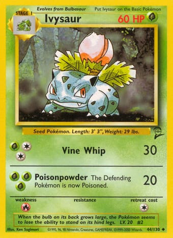 Ivysaur Base Set 2 Pokemon Card