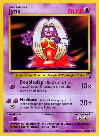 Jynx Base Set 2 Pokemon Card