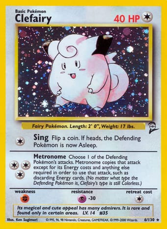 Clefairy Base Set 2 Pokemon Card