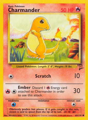 Charmander Base Set 2 Pokemon Card