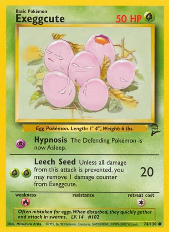 Exeggcute Base Set 2 Pokemon Card