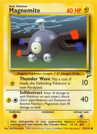 Magnemite Base Set 2 Pokemon Card