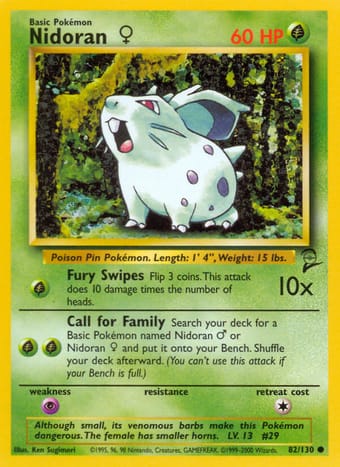 Nidoran♀ Base Set 2 Pokemon Card