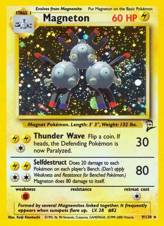Magneton Base Set 2 Pokemon Card